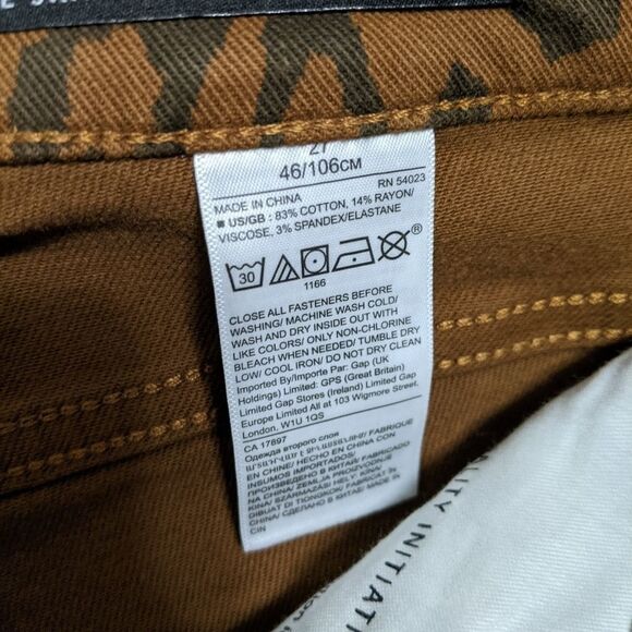 NWT BANANA REPUBLIC Skinny Crop Leopard Jeans 27 - Picture 3 of 10